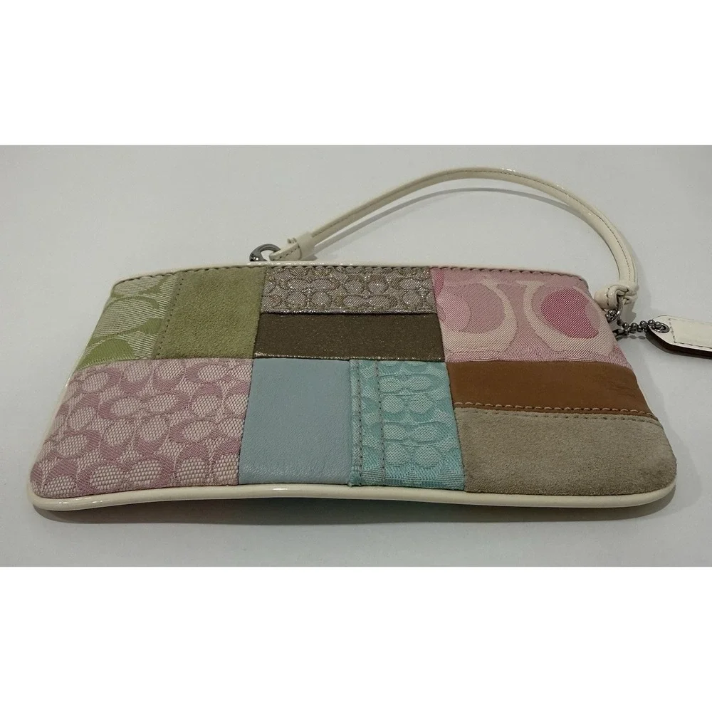 NWOT Coach Patchwork Pastel Y2K Wristlet